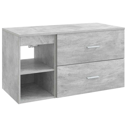 Bathroom Furniture Set 2 pcs Concrete Grey Engineered Wood