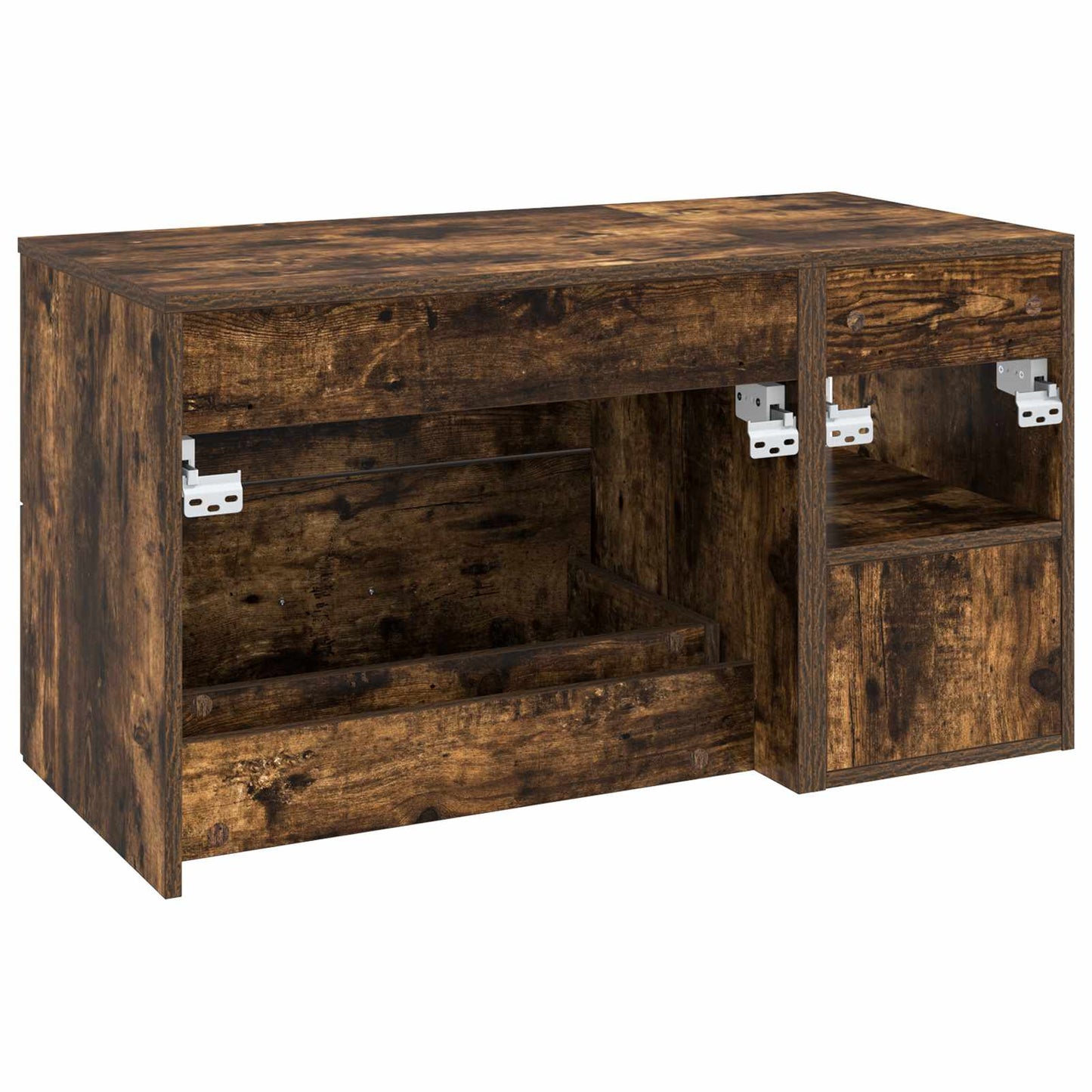 Bathroom Furniture Set 2 pcs Smoked Oak Engineered Wood