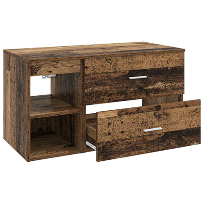 Bathroom Furniture Set 2 pcs Old Wood Engineered Wood