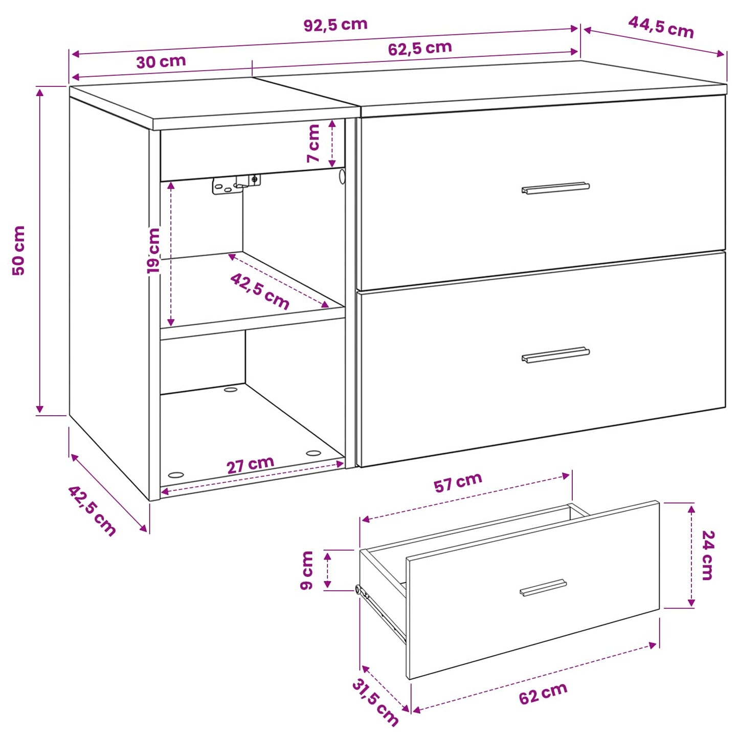 Bathroom Furniture Set 2 pcs Old Wood Engineered Wood