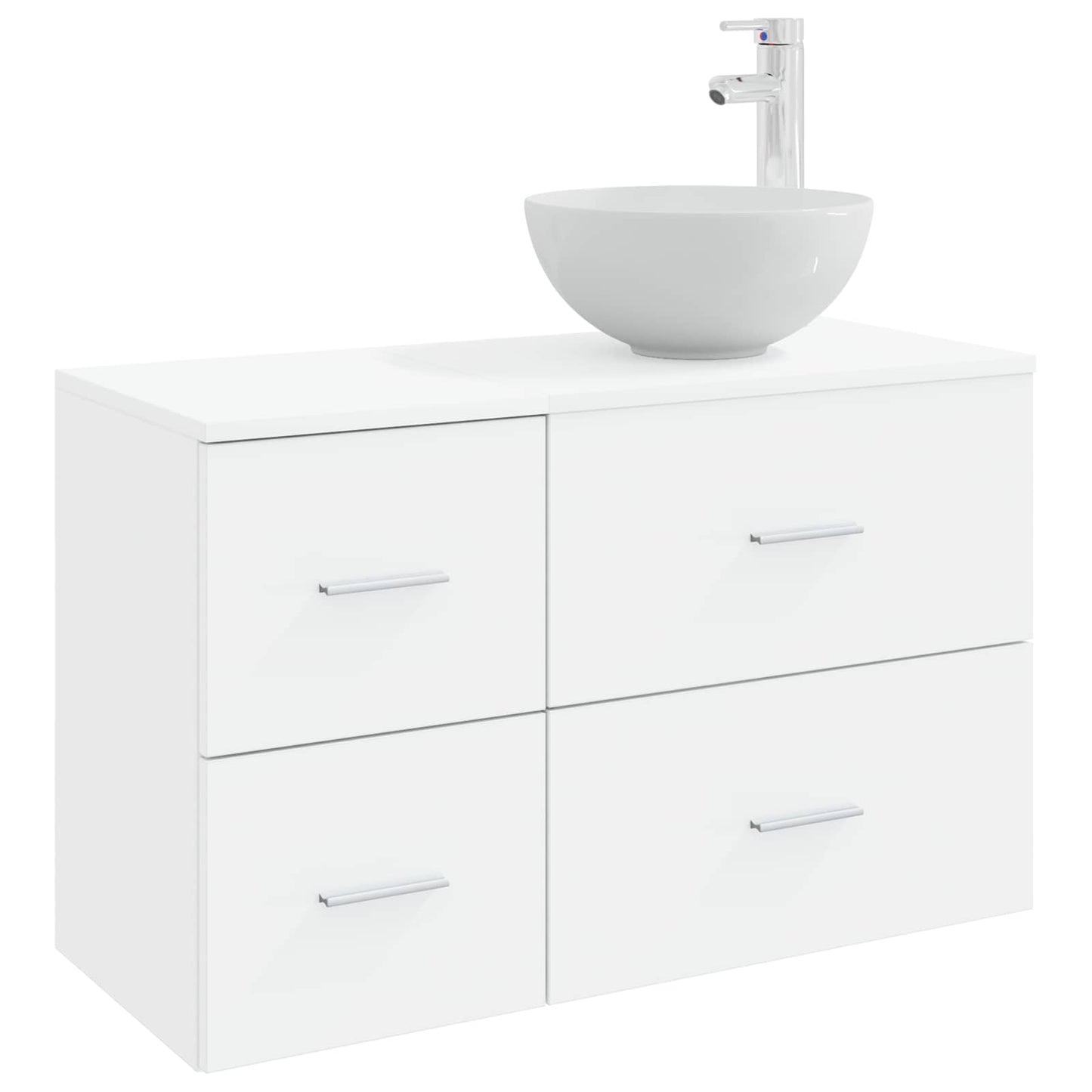 Bathroom Furniture Set 2 pcs White Engineered Wood