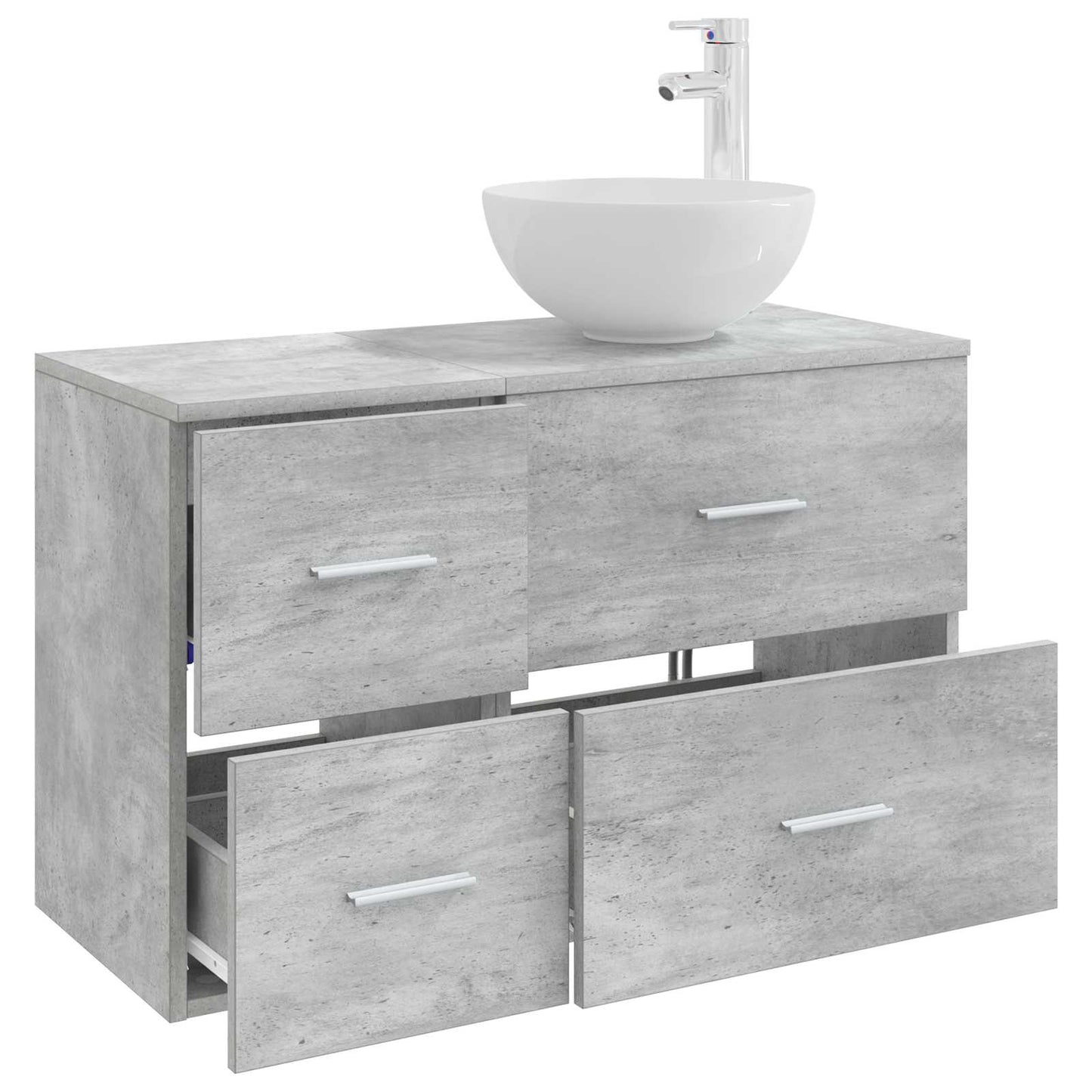 Bathroom Furniture Set 2 pcs Concrete Grey Engineered Wood