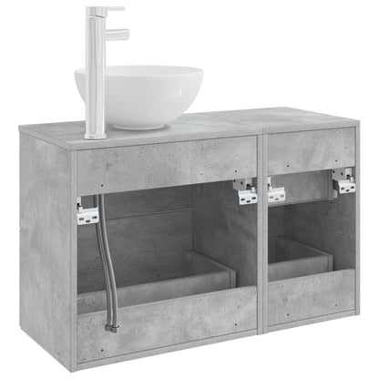 Bathroom Furniture Set 2 pcs Concrete Grey Engineered Wood