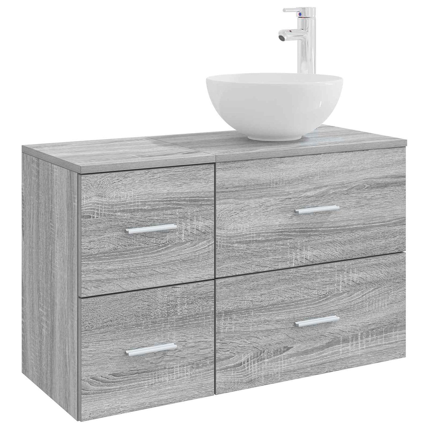 Bathroom Furniture Set 2 pcs Grey Sonoma Engineered Wood