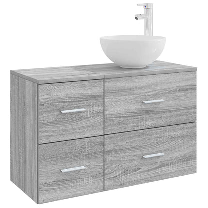 Bathroom Furniture Set 2 pcs Grey Sonoma Engineered Wood