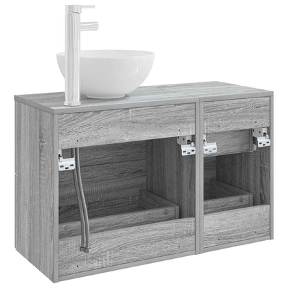 Bathroom Furniture Set 2 pcs Grey Sonoma Engineered Wood