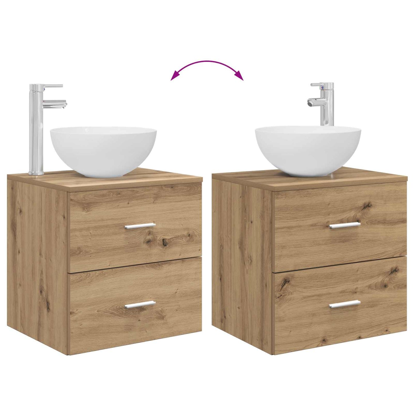 Bathroom Furniture Set 2 pcs Artisan Oak Engineered Wood
