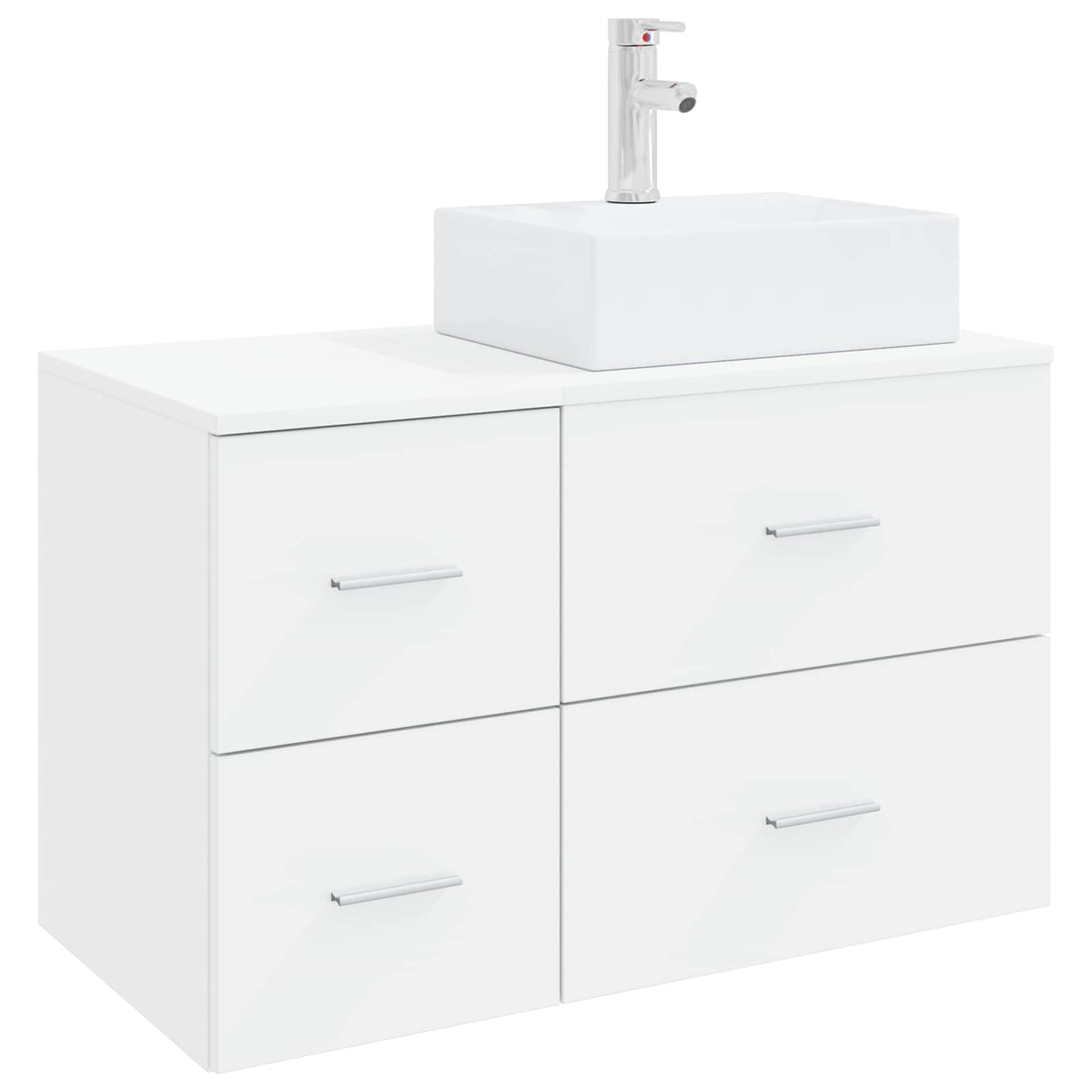 Bathroom Furniture Set 2 pcs White Engineered Wood