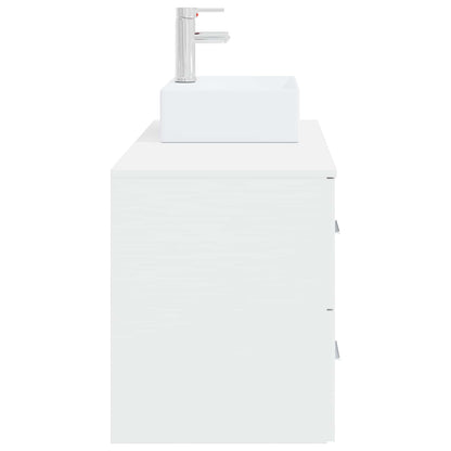Bathroom Furniture Set 2 pcs White Engineered Wood