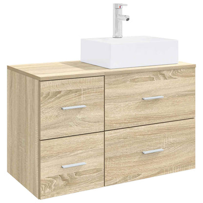 Bathroom Furniture Set 2 pcs Sonoma Oak Engineered Wood