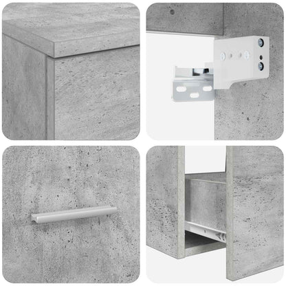 Bathroom Furniture Set 2 pcs Concrete Grey Engineered Wood