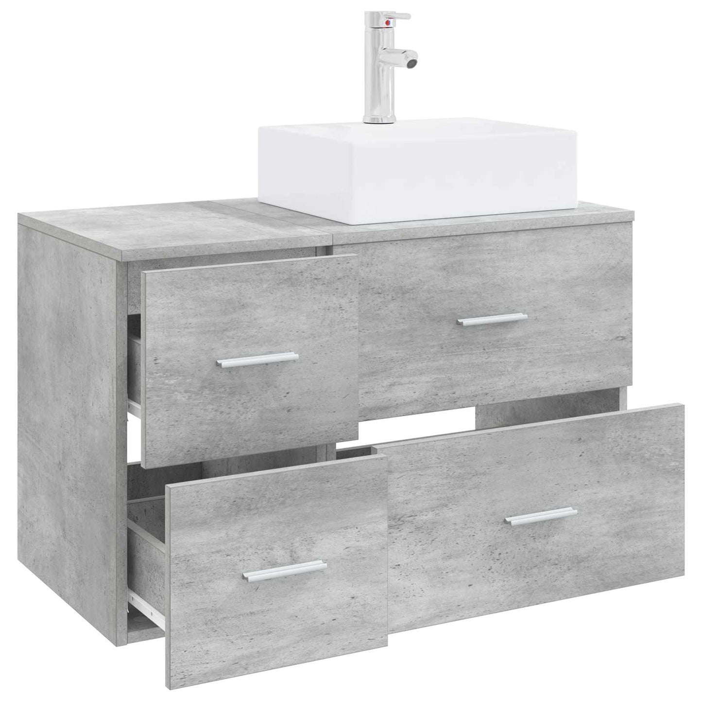 Bathroom Furniture Set 2 pcs Concrete Grey Engineered Wood