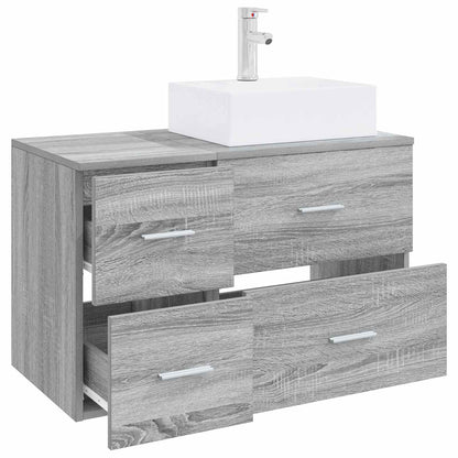 Bathroom Furniture Set 2 pcs Grey Sonoma Engineered Wood