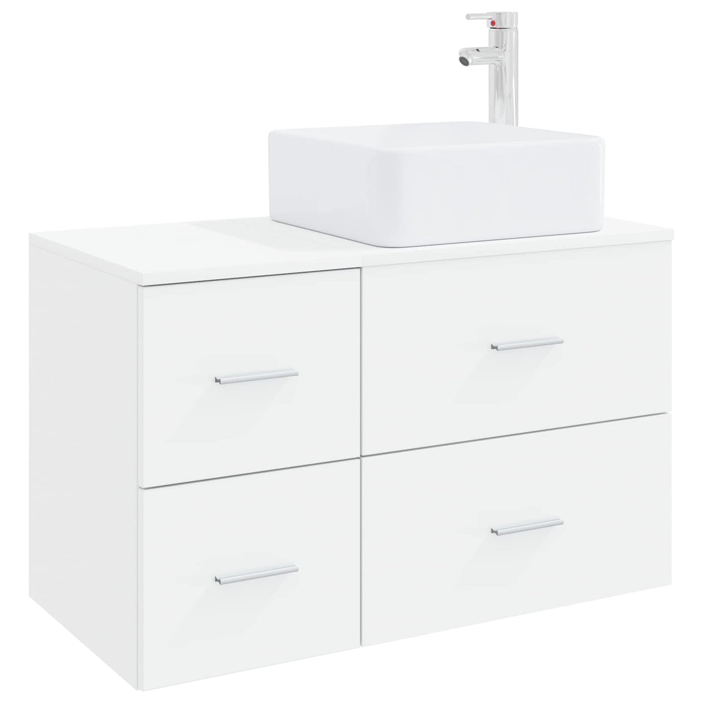 Bathroom Furniture Set 2 pcs White Engineered Wood