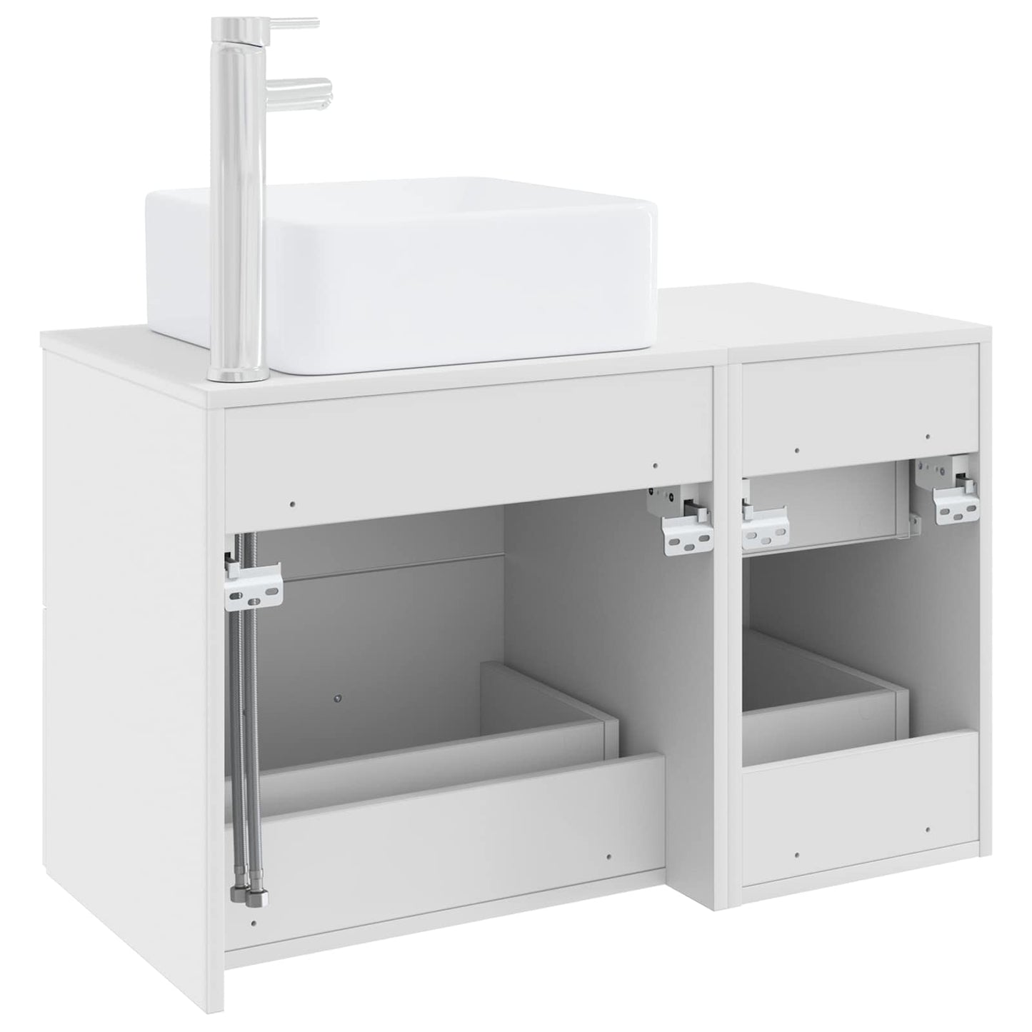 Bathroom Furniture Set 2 pcs White Engineered Wood
