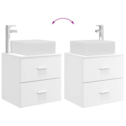 Bathroom Furniture Set 2 pcs White Engineered Wood