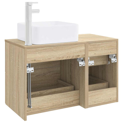 Bathroom Furniture Set 2 pcs Sonoma Oak Engineered Wood