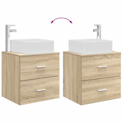 Bathroom Furniture Set 2 pcs Sonoma Oak Engineered Wood