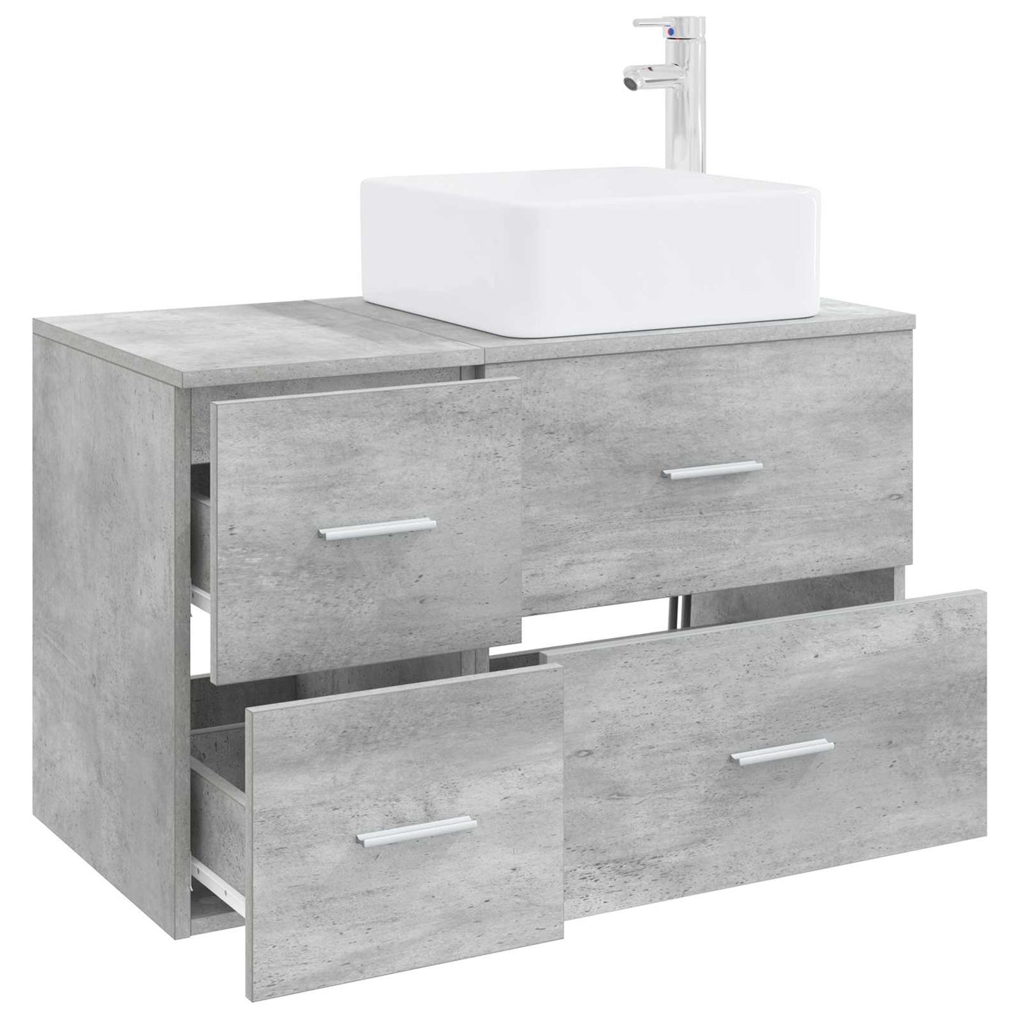 Bathroom Furniture Set 2 pcs Concrete Grey Engineered Wood
