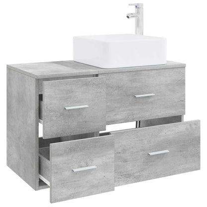 Bathroom Furniture Set 2 pcs Concrete Grey Engineered Wood