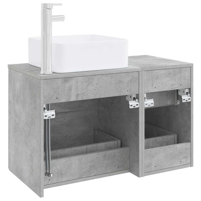 Bathroom Furniture Set 2 pcs Concrete Grey Engineered Wood