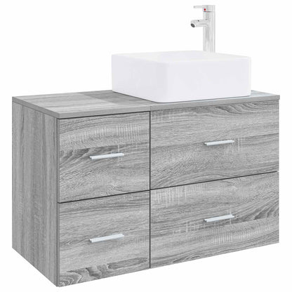 Bathroom Furniture Set 2 pcs Grey Sonoma Engineered Wood