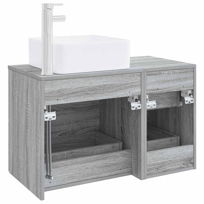 Bathroom Furniture Set 2 pcs Grey Sonoma Engineered Wood