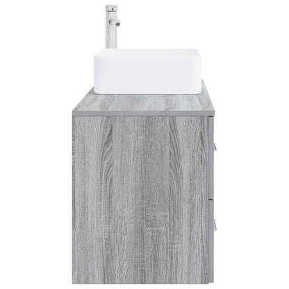 Bathroom Furniture Set 2 pcs Grey Sonoma Engineered Wood