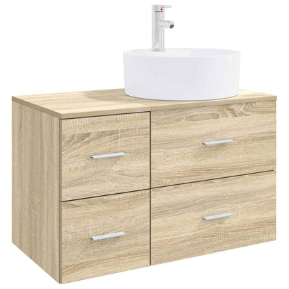 Bathroom Furniture Set 2 pcs Sonoma Oak Engineered Wood