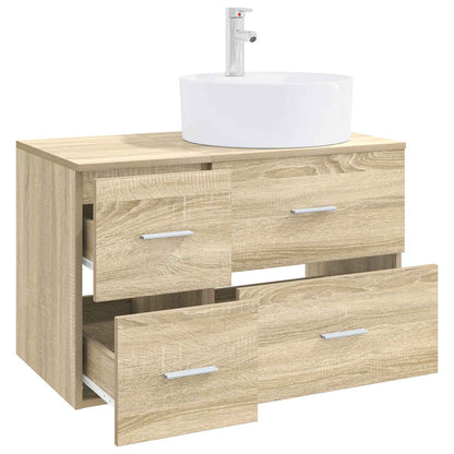 Bathroom Furniture Set 2 pcs Sonoma Oak Engineered Wood