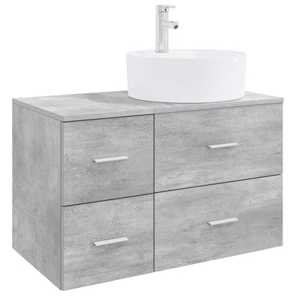 Bathroom Furniture Set 2 pcs Concrete Grey Engineered Wood