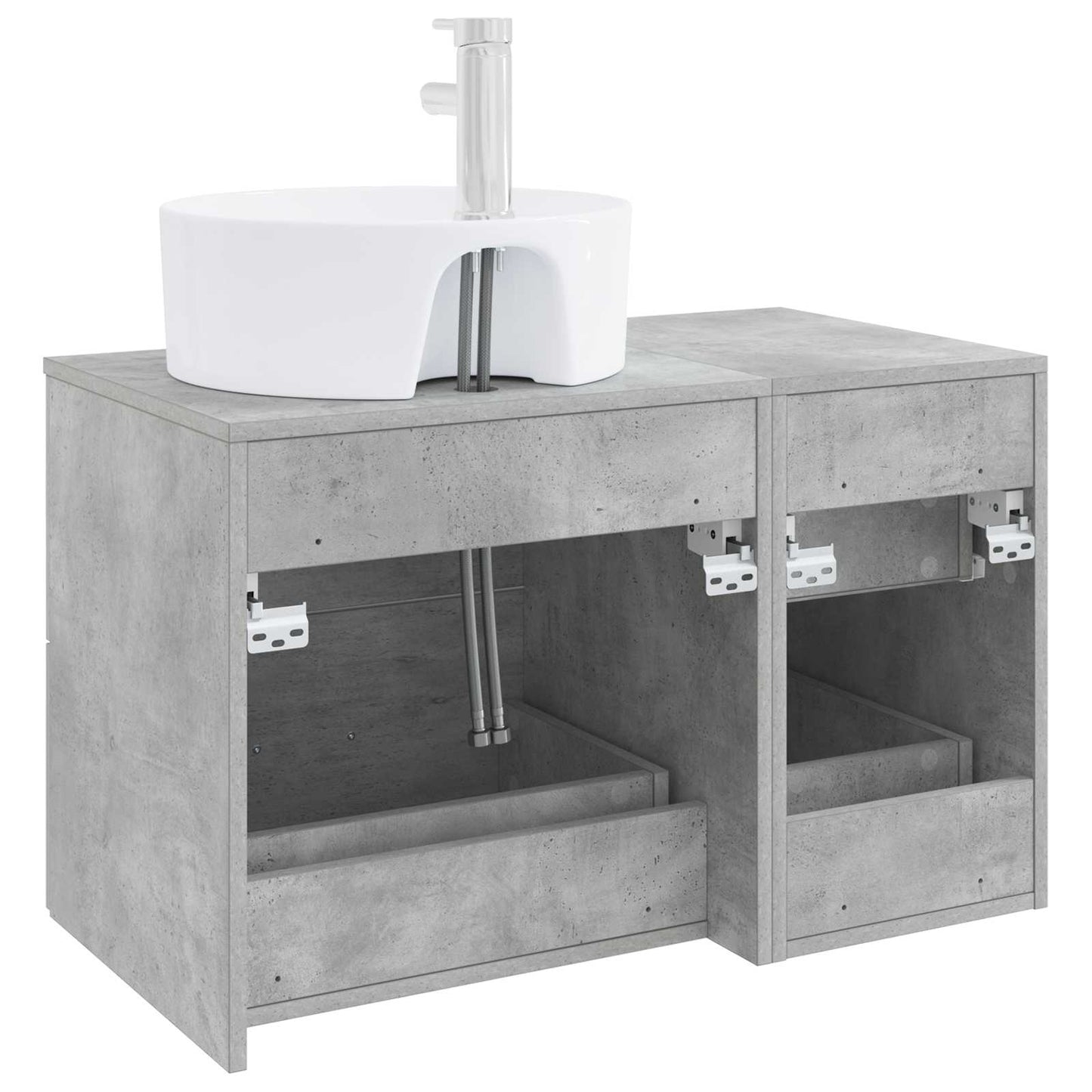 Bathroom Furniture Set 2 pcs Concrete Grey Engineered Wood