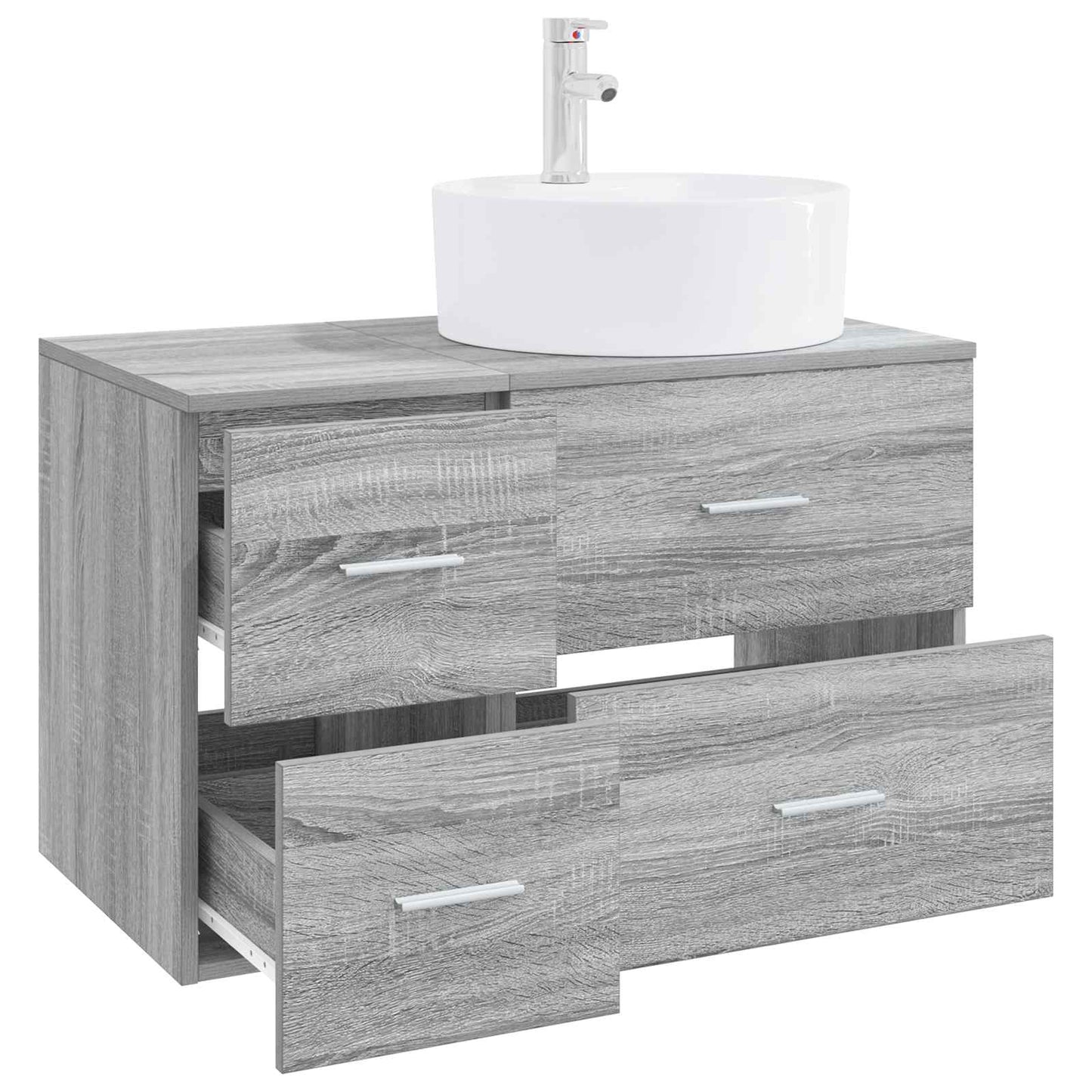 Bathroom Furniture Set 2 pcs Grey Sonoma Engineered Wood