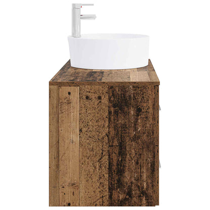 Bathroom Furniture Set 2 pcs Old Wood Engineered Wood