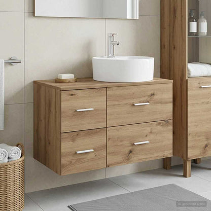 Bathroom Furniture Set 2 pcs Artisan Oak Engineered Wood