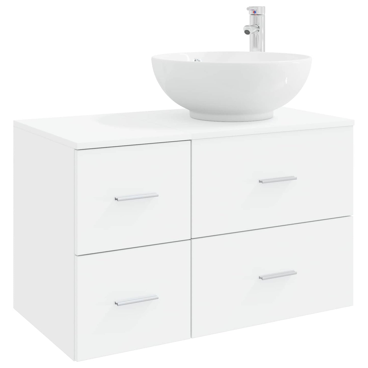 Bathroom Furniture Set 2 pcs White Engineered Wood