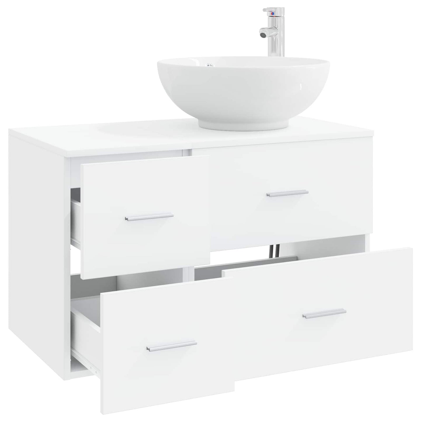 Bathroom Furniture Set 2 pcs White Engineered Wood