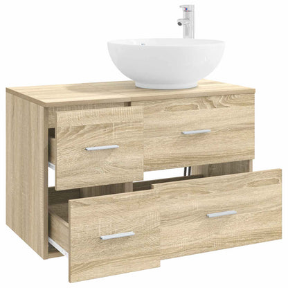 Bathroom Furniture Set 2 pcs Sonoma Oak Engineered Wood