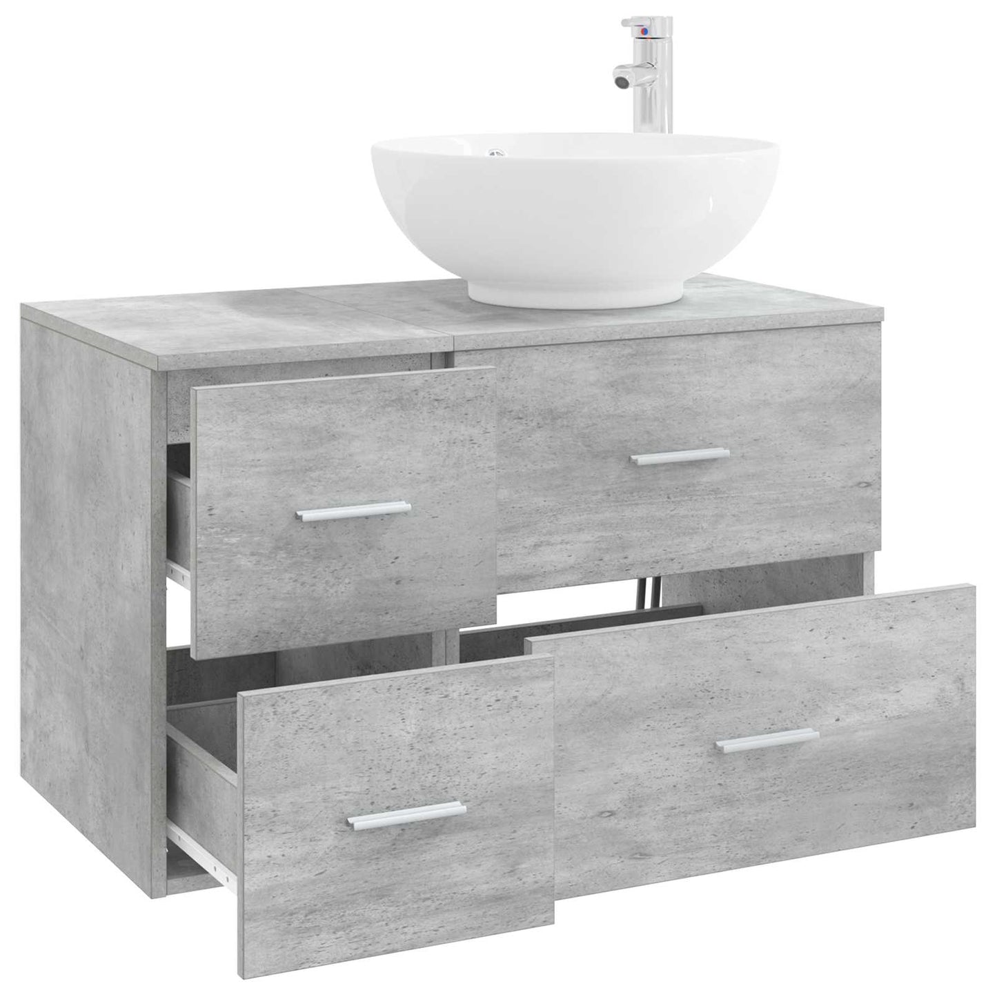 Bathroom Furniture Set 2 pcs Concrete Grey Engineered Wood