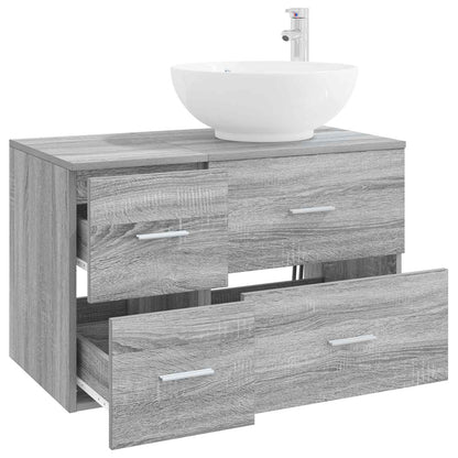 Bathroom Furniture Set 2 pcs Grey Sonoma Engineered Wood