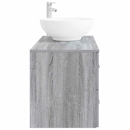 Bathroom Furniture Set 2 pcs Grey Sonoma Engineered Wood