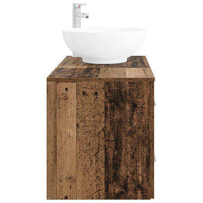 Bathroom Furniture Set 2 pcs Old Wood Engineered Wood