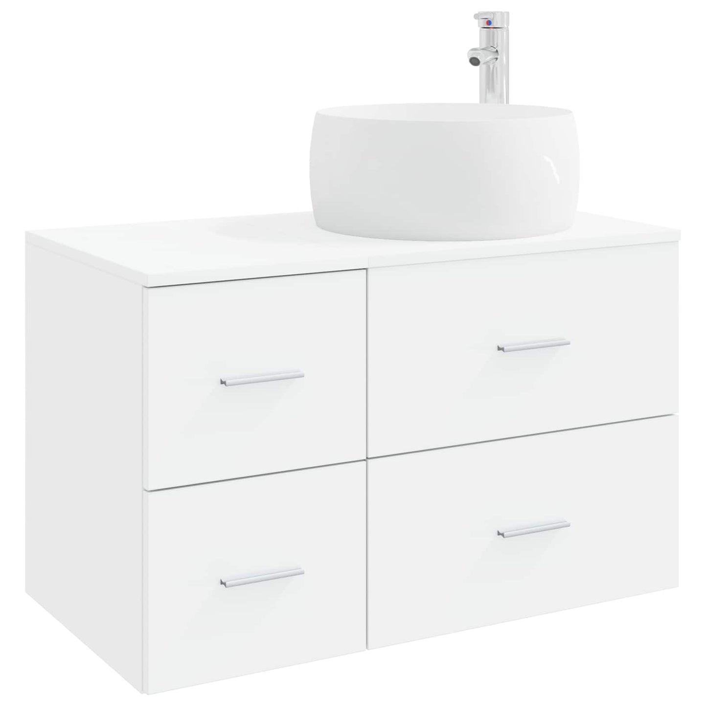 Bathroom Furniture Set 2 pcs White Engineered Wood