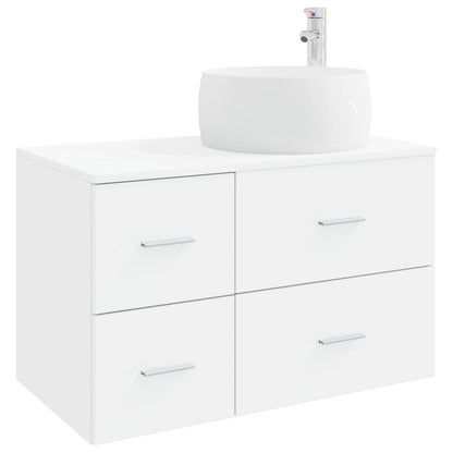 Bathroom Furniture Set 2 pcs White Engineered Wood