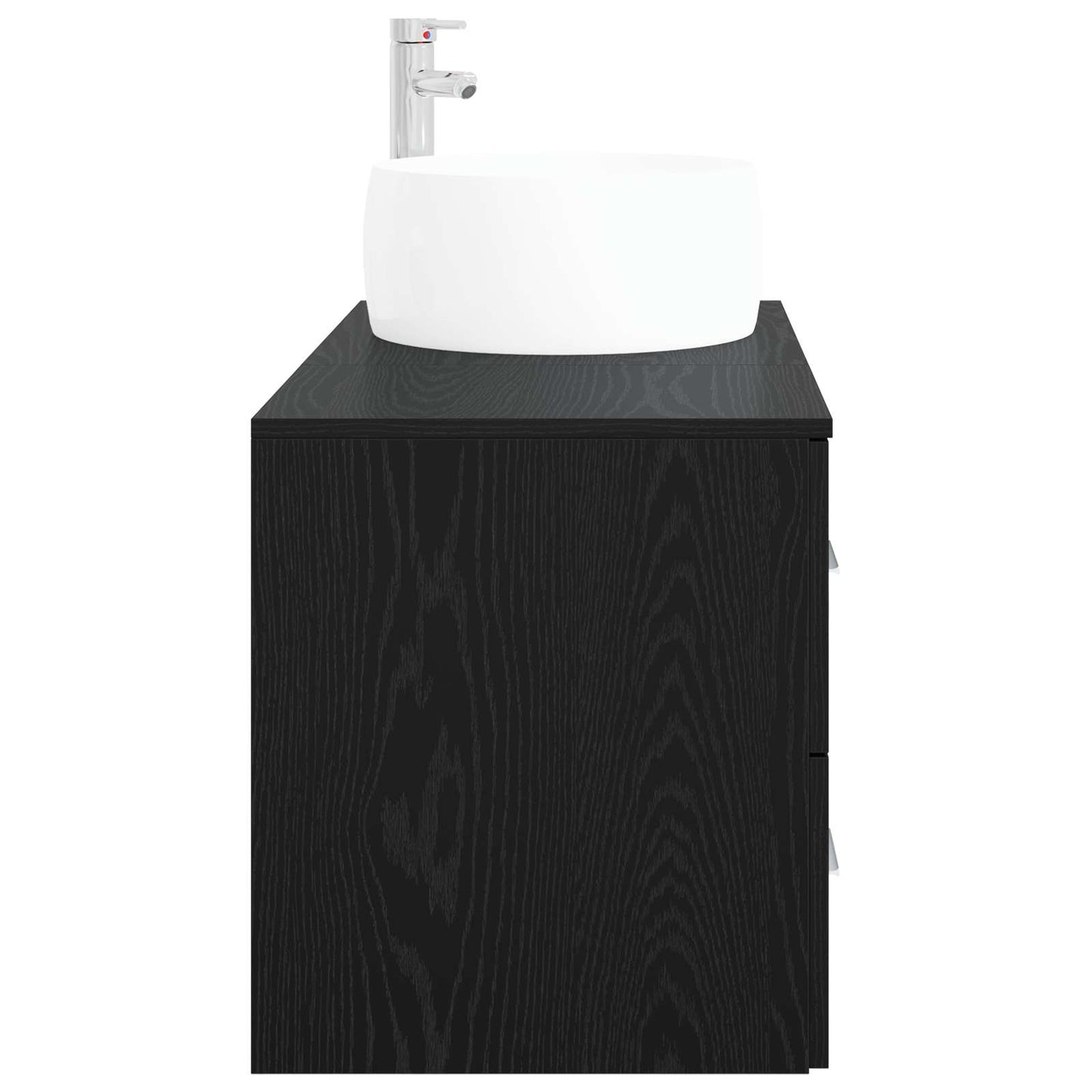 Bathroom Furniture Set 2 pcs Black Oak Engineered Wood
