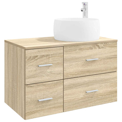 Bathroom Furniture Set 2 pcs Sonoma Oak Engineered Wood