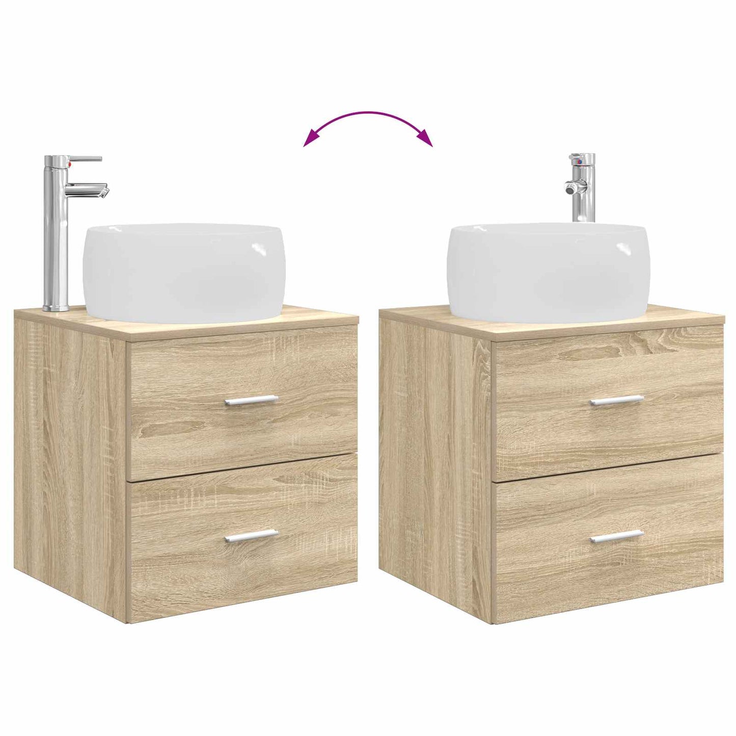 Bathroom Furniture Set 2 pcs Sonoma Oak Engineered Wood