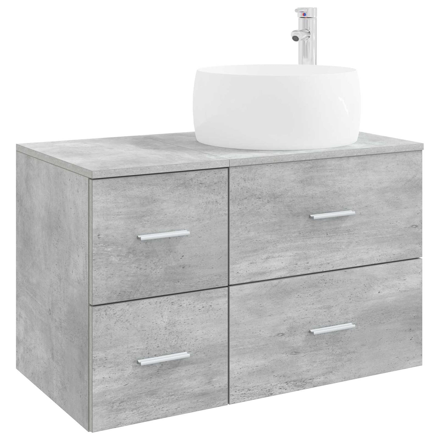 Bathroom Furniture Set 2 pcs Concrete Grey Engineered Wood