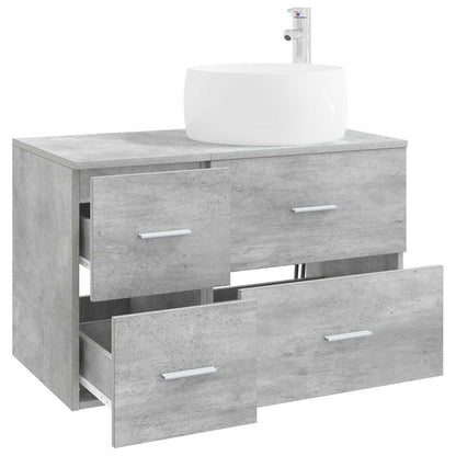 Bathroom Furniture Set 2 pcs Concrete Grey Engineered Wood