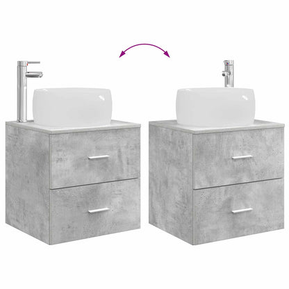 Bathroom Furniture Set 2 pcs Concrete Grey Engineered Wood